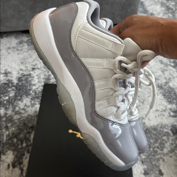 Kids Gray and White Sneakers - Picture 5 of 10